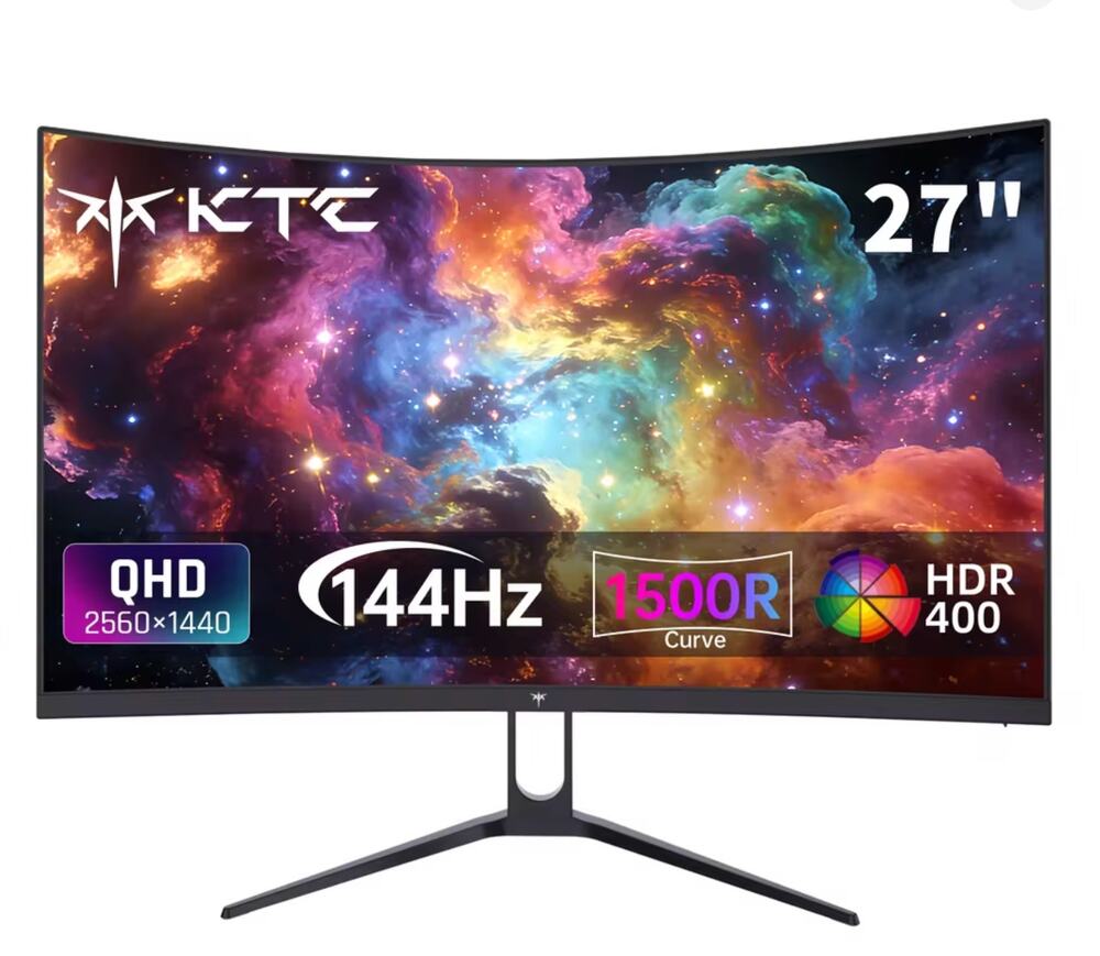 KTC H27S5C 27" Curved Gaming Monitor, 1440P QHD 144Hz 120Hz Monitor